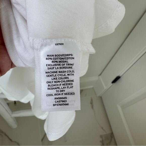 BP Nordstrom XS White Flowy Tee - Picture 8 of 8